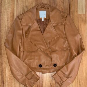 Women's Anthropologie Tan Leather Jacket